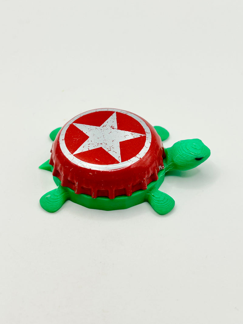 Starr Hill Brewing (Red) - Bottle Cap Magnet Turtle Shell Shocked Art