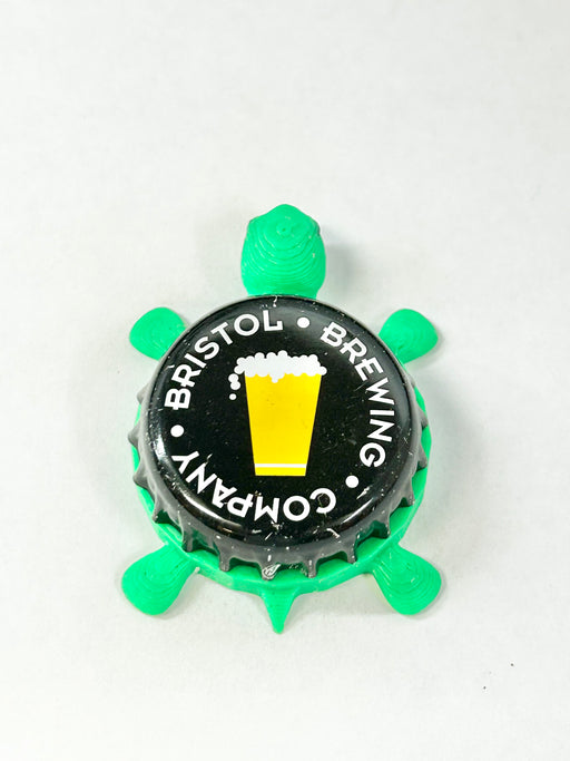 Bristol Brewing Company - Bottle Cap Magnet Turtle Shell Shocked Art