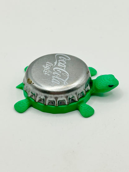 Coca Cola Light - Bottle Cap Magnet Turtle Shell Shocked Art