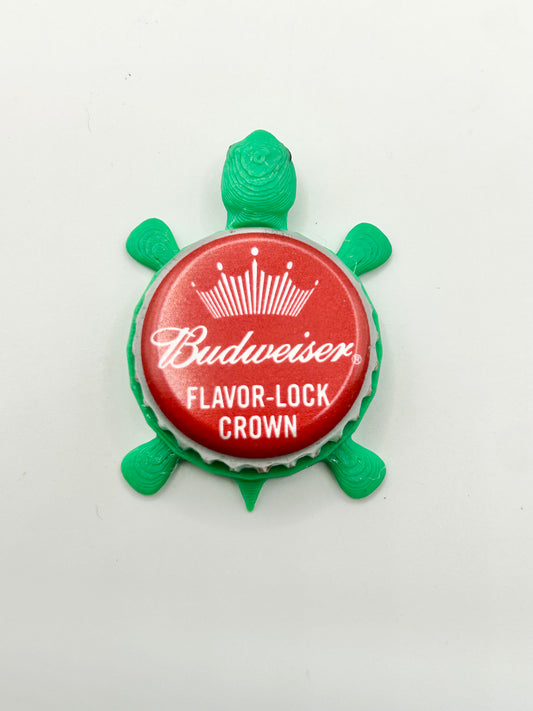 Budweiser Flavor Lock Crown - Bottle Cap Magnet Turtle