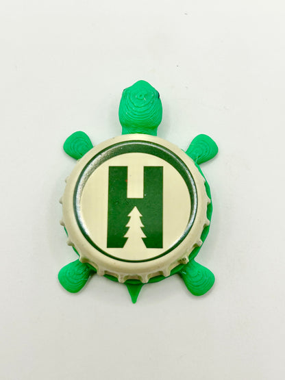 Hamburg Brewing - Bottle Cap Magnet Turtle Shell Shocked Art