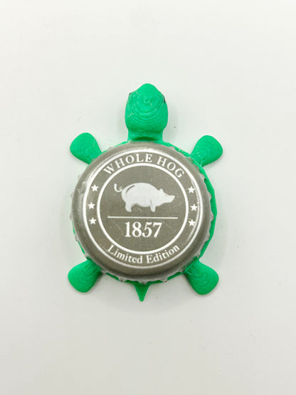 Whole Hog Brewing (Limited Edition) - Bottle Cap Magnet Turtle Shell Shocked Art