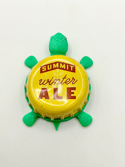 Summit Winter Ale - Bottle Cap Magnet Turtle Shell Shocked Art