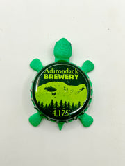 Adirondack Brewery (4,165 ft) - Bottle Cap Magnet Turtle Shell Shocked Art