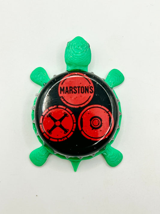 Marston’s Pedigree Amber Ale (Red) - Bottle Cap Magnet Turtle