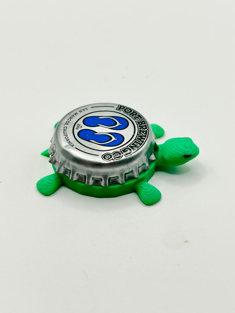 Port Brewing - Bottle Cap Magnet Turtle Shell Shocked Art
