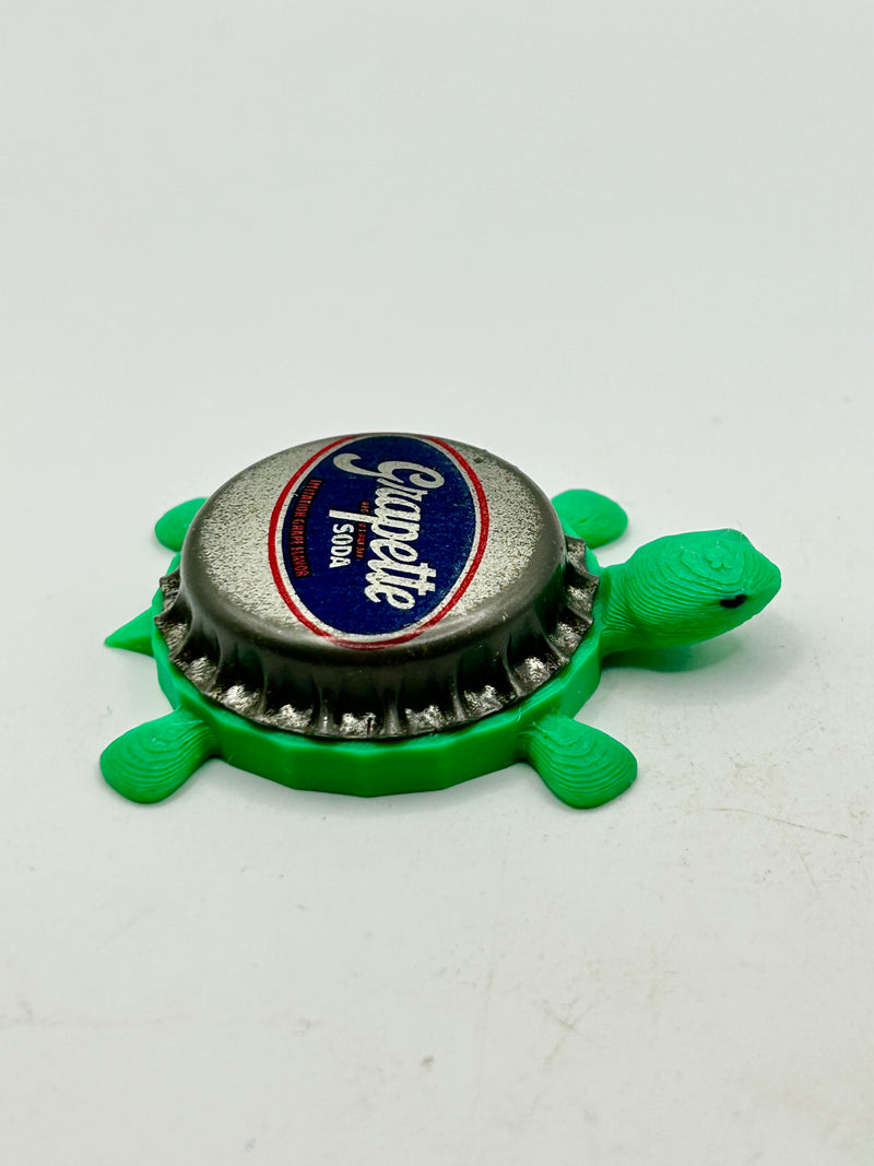 Grapette Soda - Bottle Cap Magnet Turtle Shell Shocked Art