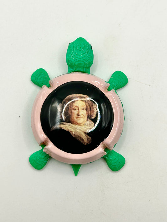 Veuve Clicquot Champagne (Pink) - Bottle Cap Magnet Turtle Shell Shocked Art
