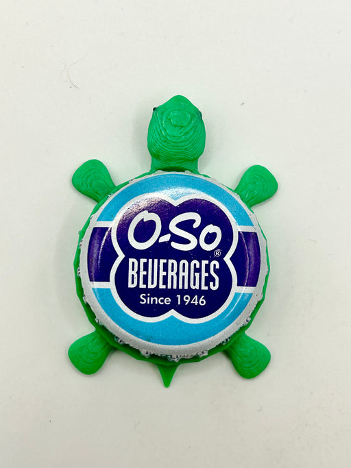 O-So Beverages - Bottle Cap Magnet Turtle Shell Shocked Art