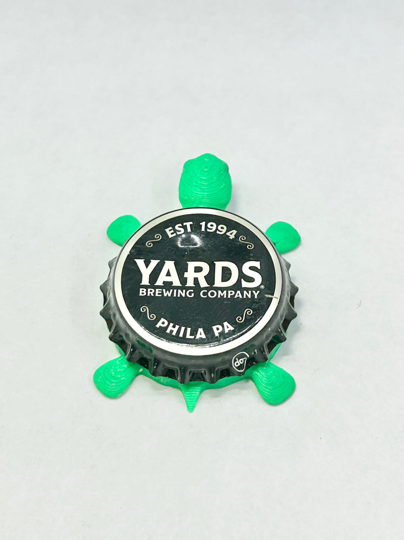 Yards Brewing - Bottle Cap Magnet Turtle Shell Shocked Art