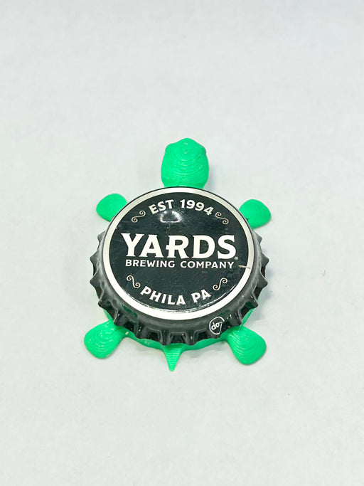 Yards Brewing - Bottle Cap Magnet Turtle Shell Shocked Art