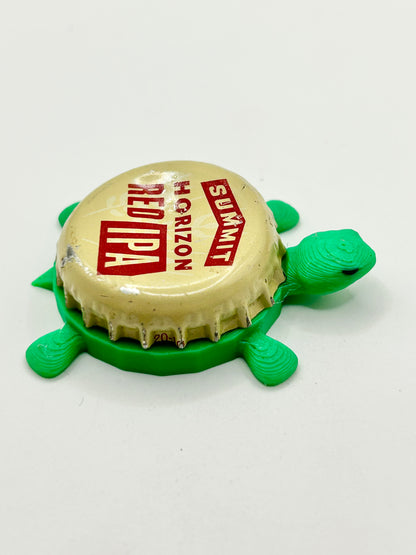 Summit Horizon Red IPA - Bottle Cap Magnet Turtle Shell Shocked Art