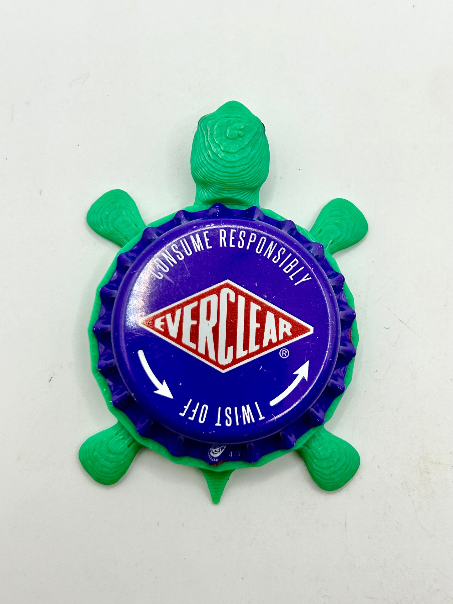 Everclear Brewing - Bottle Cap Magnet Turtle Shell Shocked Art