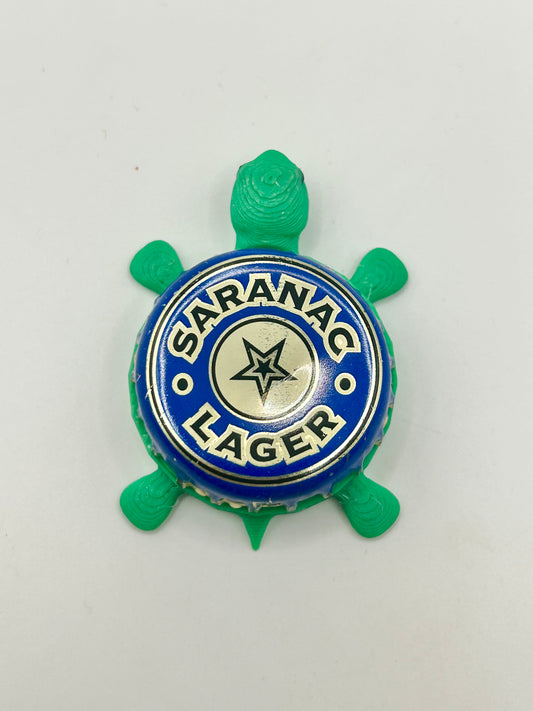 Saranac Lager - Bottle Cap Magnet Turtle