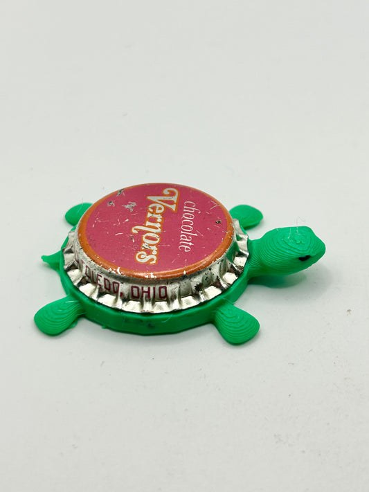 Vernors Soda (Chocolate) - Bottle Cap Magnet Turtle Shell Shocked Art