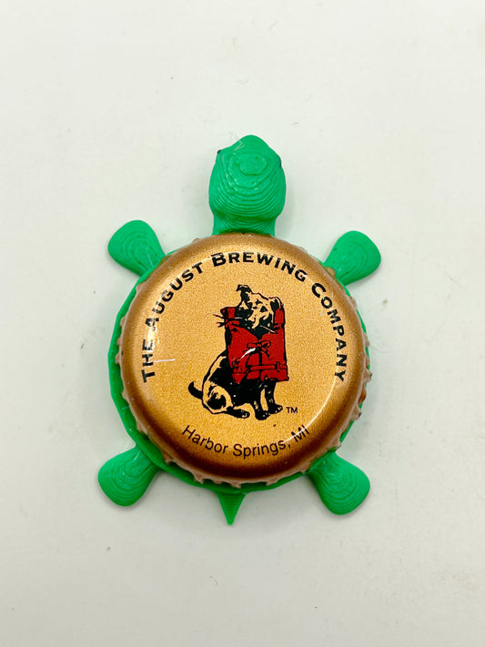 August Brewing - Bottle Cap Magnet Turtle Shell Shocked Art