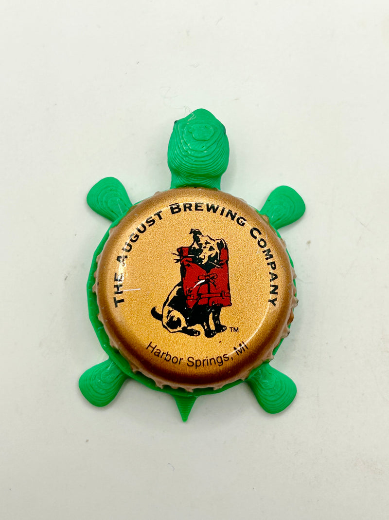 August Brewing - Bottle Cap Magnet Turtle Shell Shocked Art
