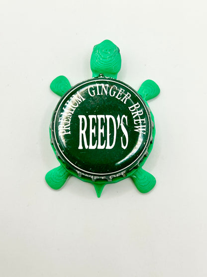 Reed’s Premium Ginger Brew - Bottle Cap Magnet Turtle Shell Shocked Art
