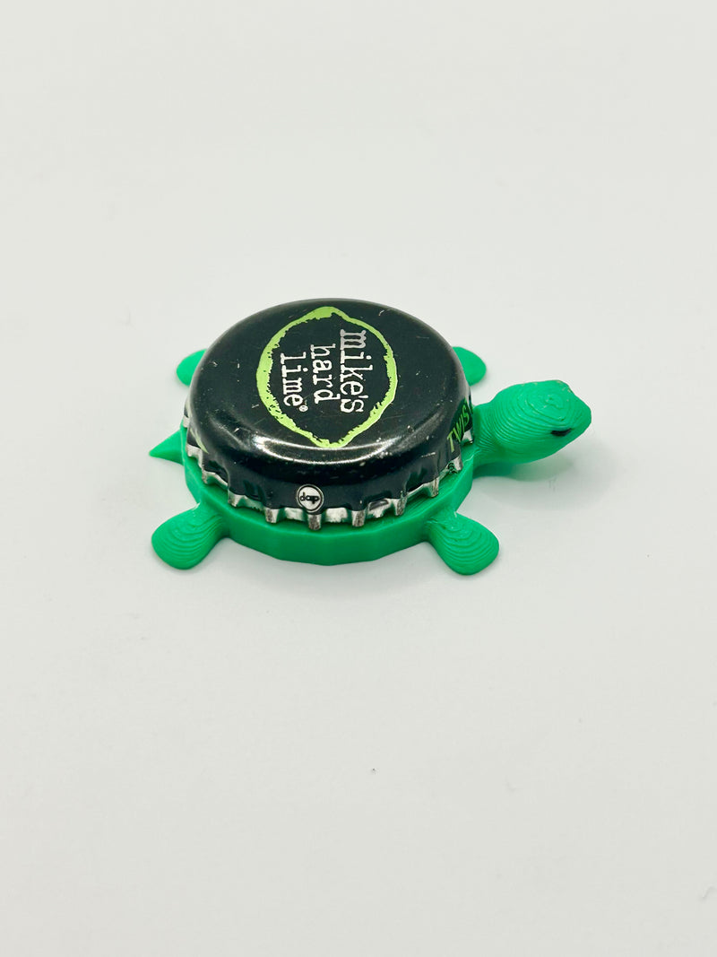 Mikes Hard Lime - Bottle Cap Magnet Turtle Shell Shocked Art