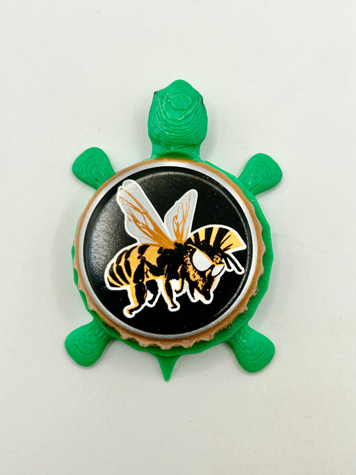Shock Top Bee - Bottle Cap Magnet Turtle Shell Shocked Art