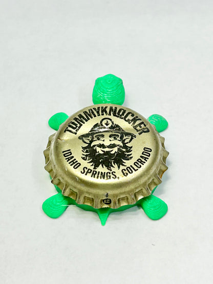 Tommyknocker Beer - Bottle Cap Magnet Turtle Shell Shocked Art