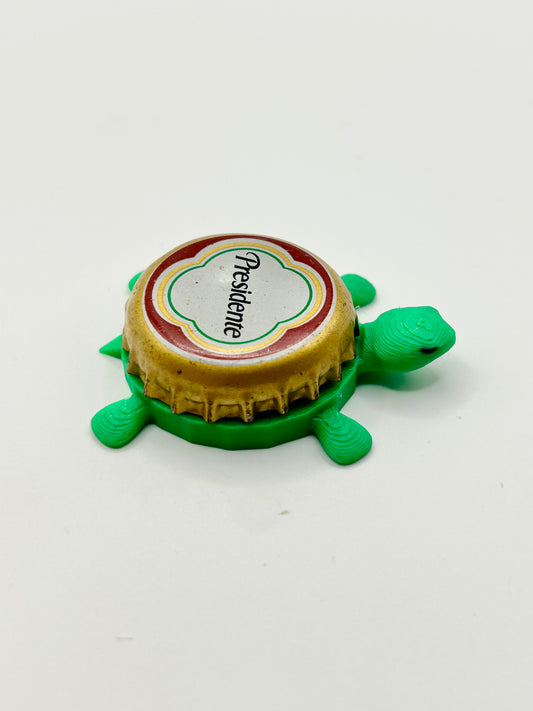 Presidente Beer - Bottle Cap Magnet Turtle