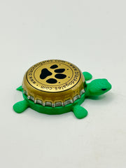 Black Dog Ales - Bottle Cap Magnet Turtle Shell Shocked Art