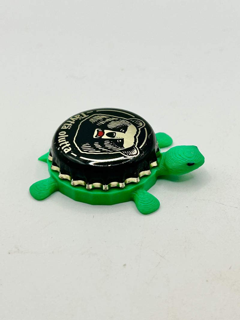 Taytta Olutta Beer (Finland, Black) - Bottle Cap Magnet Turtle Shell Shocked Art