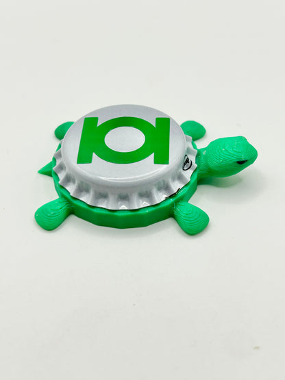 Green Lantern - Bottle Cap Magnet Turtle Shell Shocked Art