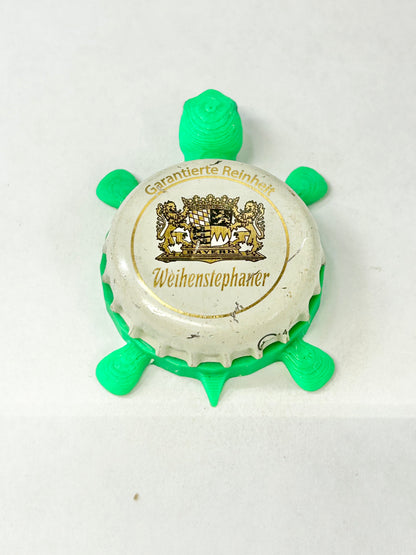 Weihenstephaner - Bottle Cap Magnet Turtle Shell Shocked Art