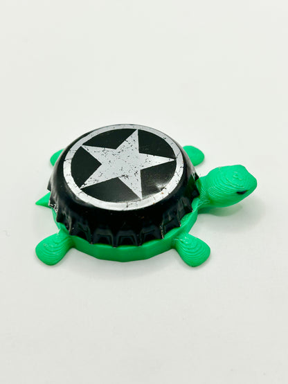 Starr Hill Brewing (All Black) - Bottle Cap Magnet Turtle Shell Shocked Art