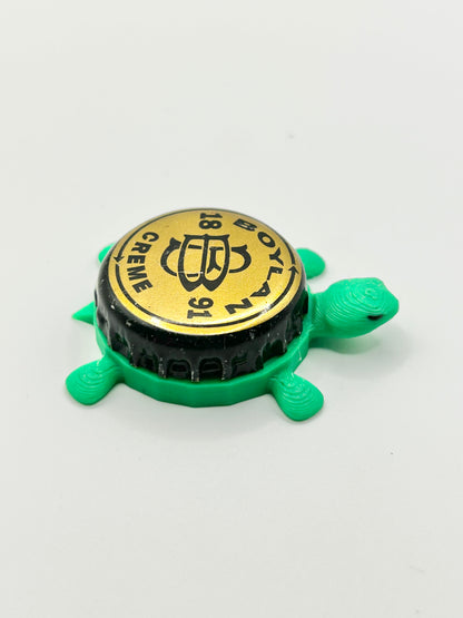 Boylan’s Creme Bottling (B Logo) - Bottle Cap Magnet Turtle Shell Shocked Art