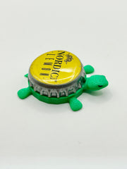 Nordic Lemon Tonic Water - Bottle Cap Magnet Turtle Shell Shocked Art
