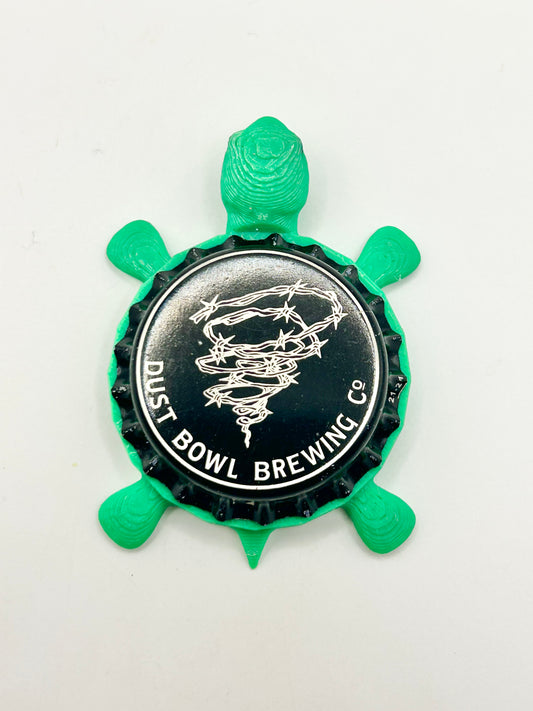 Dust Bowl Brewing (Black) - Bottle Cap Magnet Turtle