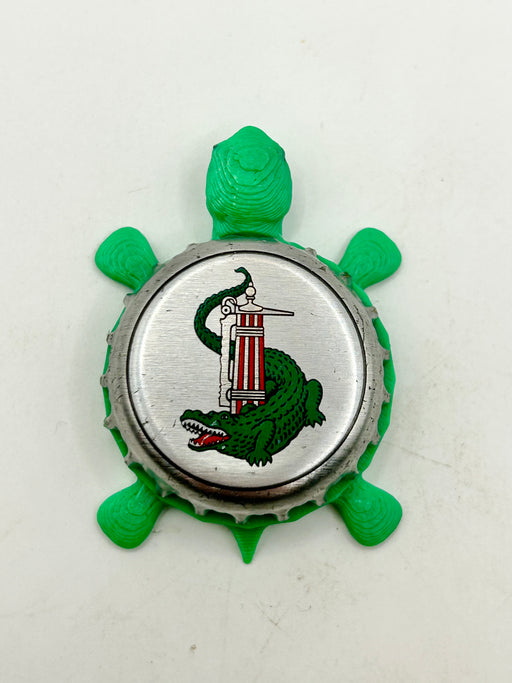 Lederer Pils - Bottle Cap Magnet Turtle Shell Shocked Art