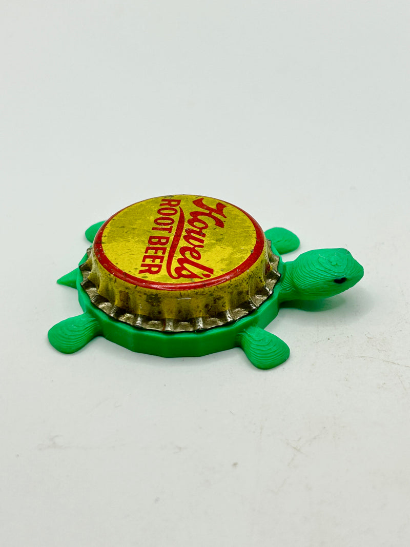 Howel’s Root Beer - Bottle Cap Magnet Turtle Shell Shocked Art