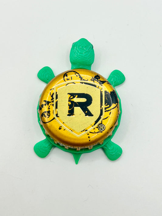 Redd’s Hard Cider (Yellow Gold) - Bottle Cap Magnet Turtle