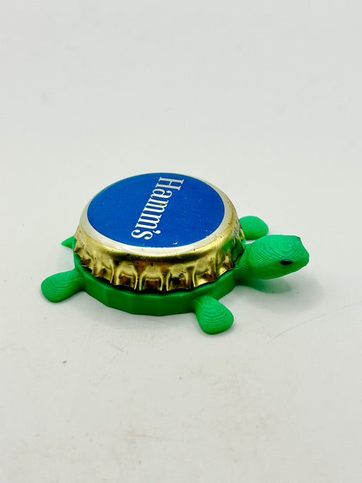 Hamm’s (Vintage, Blue) - Bottle Cap Magnet Turtle Shell Shocked Art