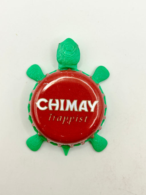 Chimay Trappist Brewery (Red) - Bottle Cap Magnet Turtle Shell Shocked Art