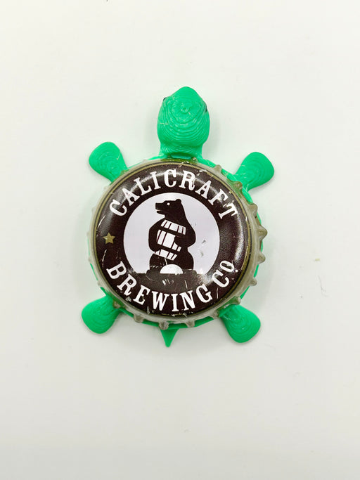 Calicraft Brewing - Bottle Cap Magnet Turtle Shell Shocked Art