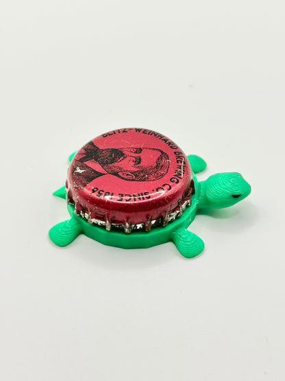 Blitz Weinhard Brewing (Red) - Bottle Cap Magnet Turtle Shell Shocked Art