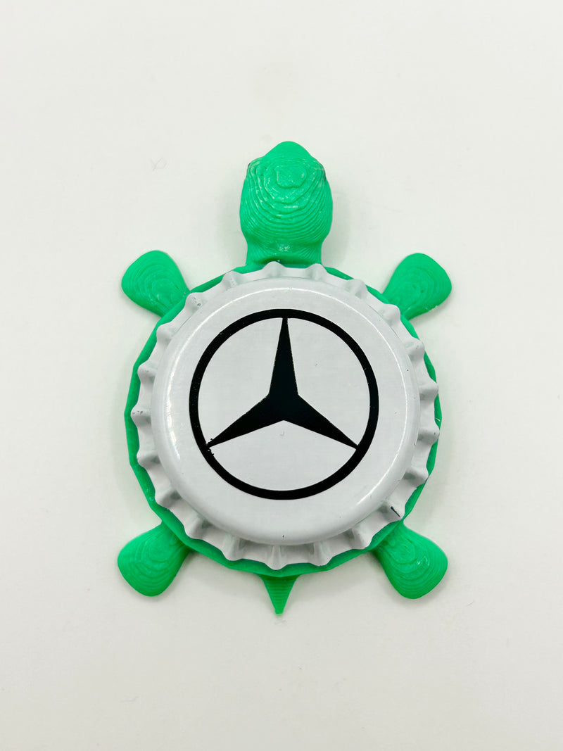 Mercedes - Bottle Cap Magnet Turtle Shell Shocked Art