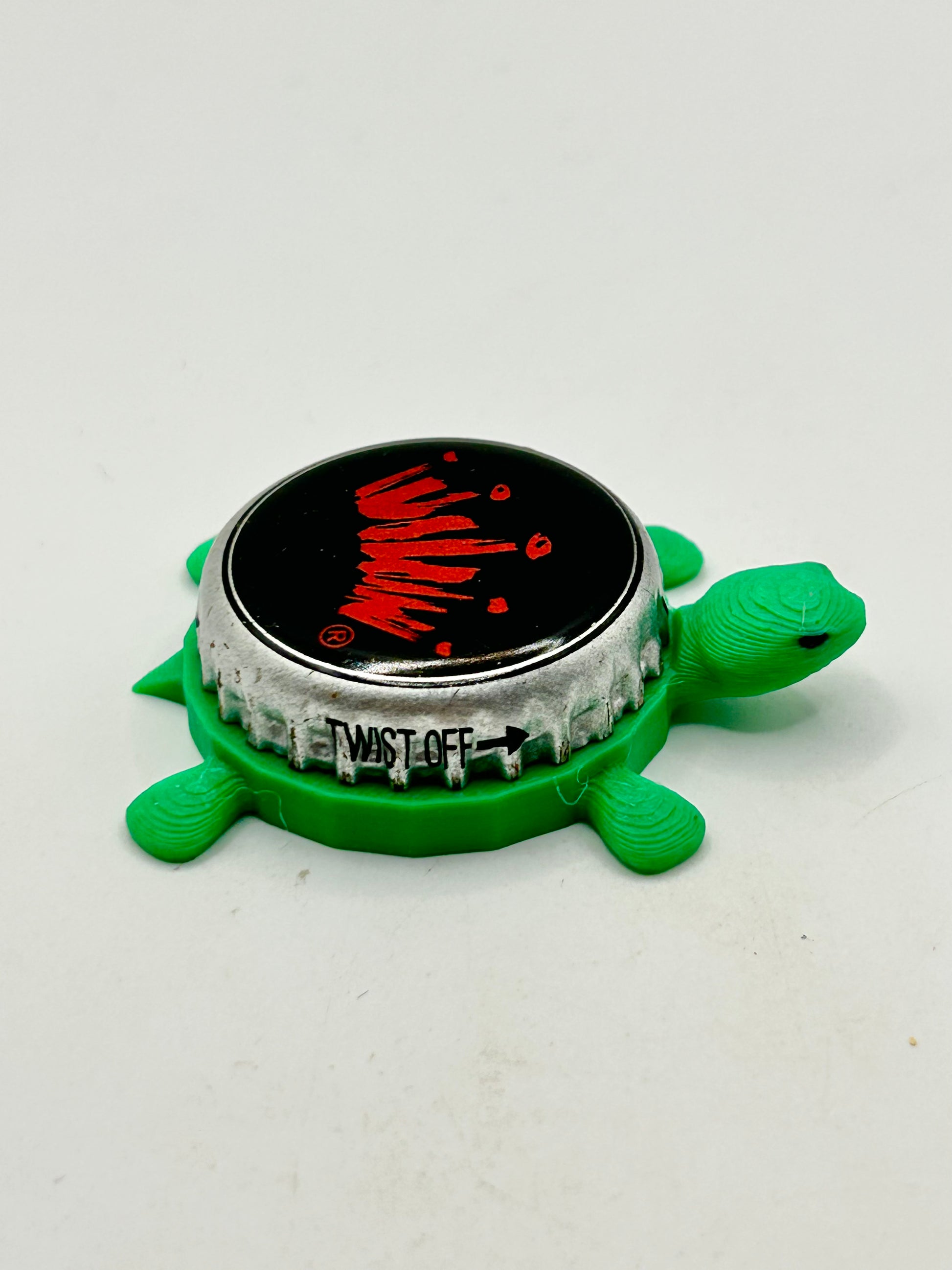 Budweiser Crown - Bottle Cap Magnet Turtle Shell Shocked Art