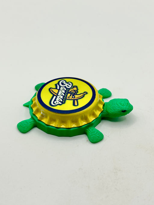 Savannah Bananas Yellow Cap Bottle-Cap Magnet Turtle | Shell Shocked Art Shell Shocked Art