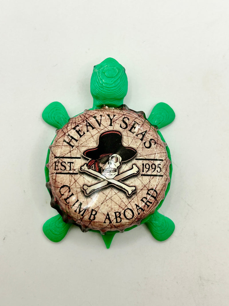 Heavy Seas (Vintage Rare) - Bottle Cap Magnet Turtle Shell Shocked Art