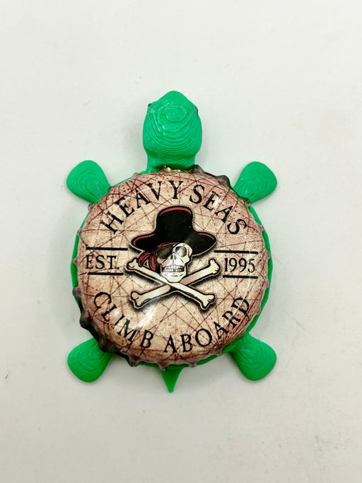 Heavy Seas (Vintage Rare) - Bottle Cap Magnet Turtle Shell Shocked Art