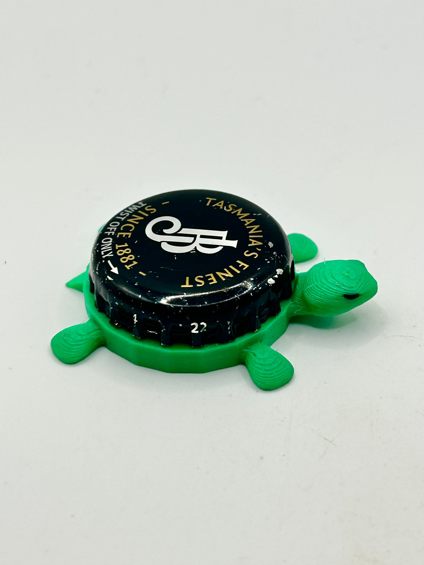 James Boag Brewing (Black) - Bottle Cap Magnet Turtle Shell Shocked Art