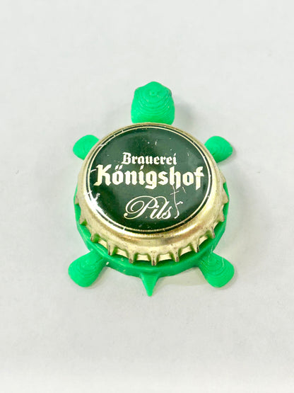 Brauerei Konigshof Pils - Bottle Cap Magnet Turtle Shell Shocked Art