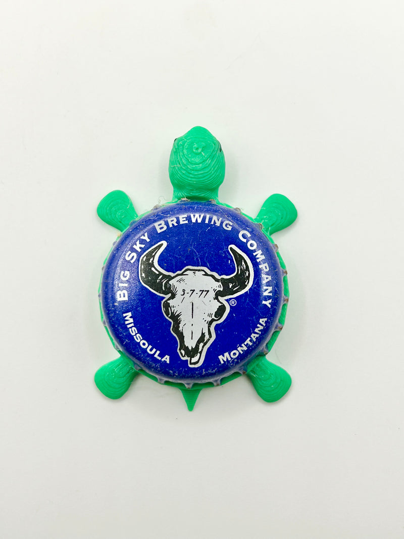 Big Sky Brewing - Bottle Cap Magnet Turtle Shell Shocked Art