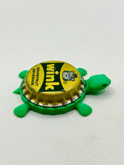 Wink Grapefruit Drink - Bottle Cap Magnet Turtle Shell Shocked Art